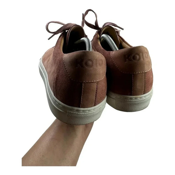 KOIO Capri Suede Leather Low Top Sneakers Clay Red - Picture 4 of 12